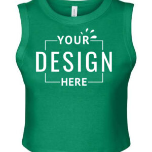 Women's Micro Rib Muscle Crop Tank - Image 1