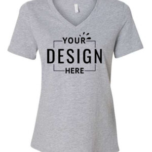 Women's Relaxed Heather CVC V-Neck Tee - Image 1